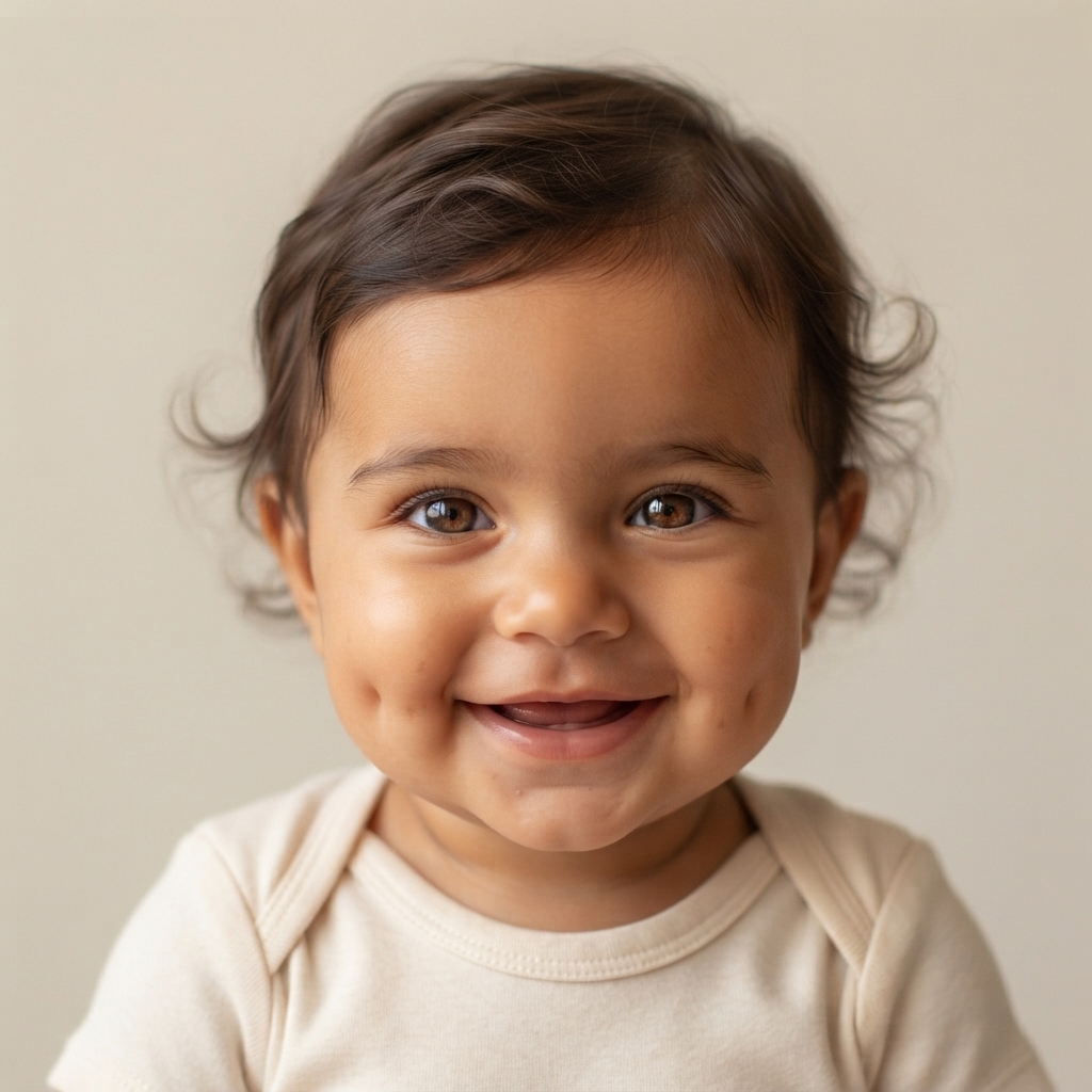 AI baby generated from the two parent photos